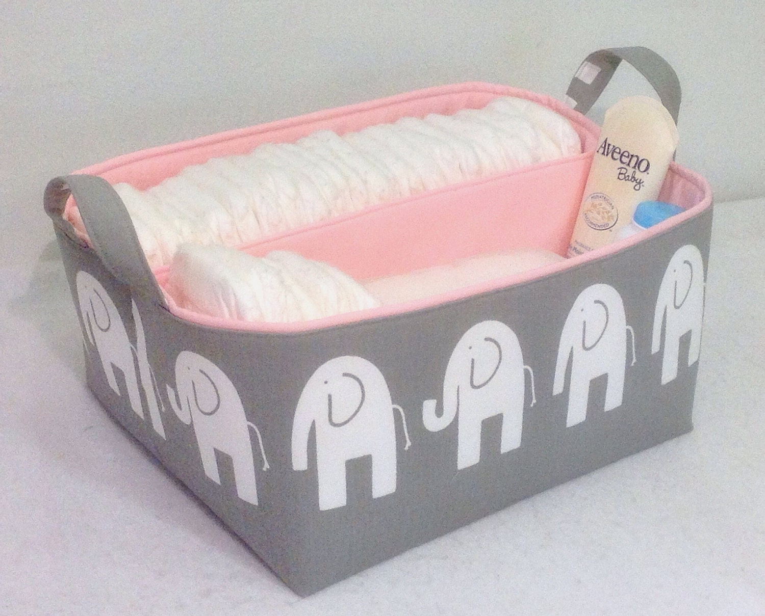 XLA Diaper Caddy 13x11x7 Fabric Storage Bin by Creat4usKids