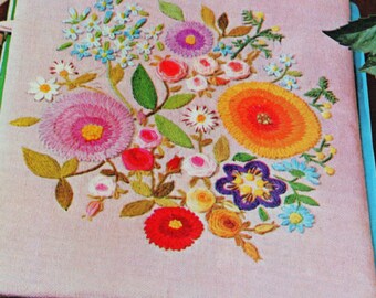 Crewel Embroidery Pattern Flower Garden Bouquet