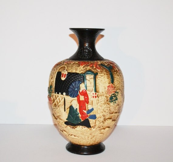 Vintage Pottery Vase Cyples Old Pottery Embosa Ware England