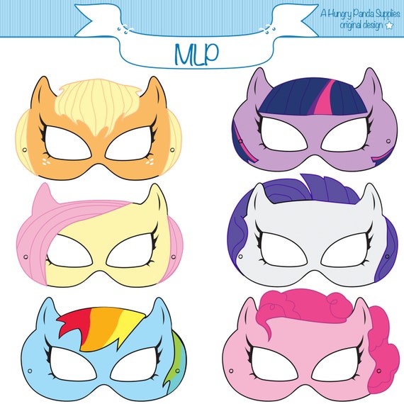 Pony Printable Masks pony mask horse mask by HungryPandaSupplies