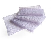 Fine lace scarf lavender knit neckwarmer silk mohair gift women