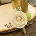 Ivory Boutonniere Made to Order- Groom Wedding, Buttonhole, Groomsmen, Sola Flower, Wedding, Wedding Flowers