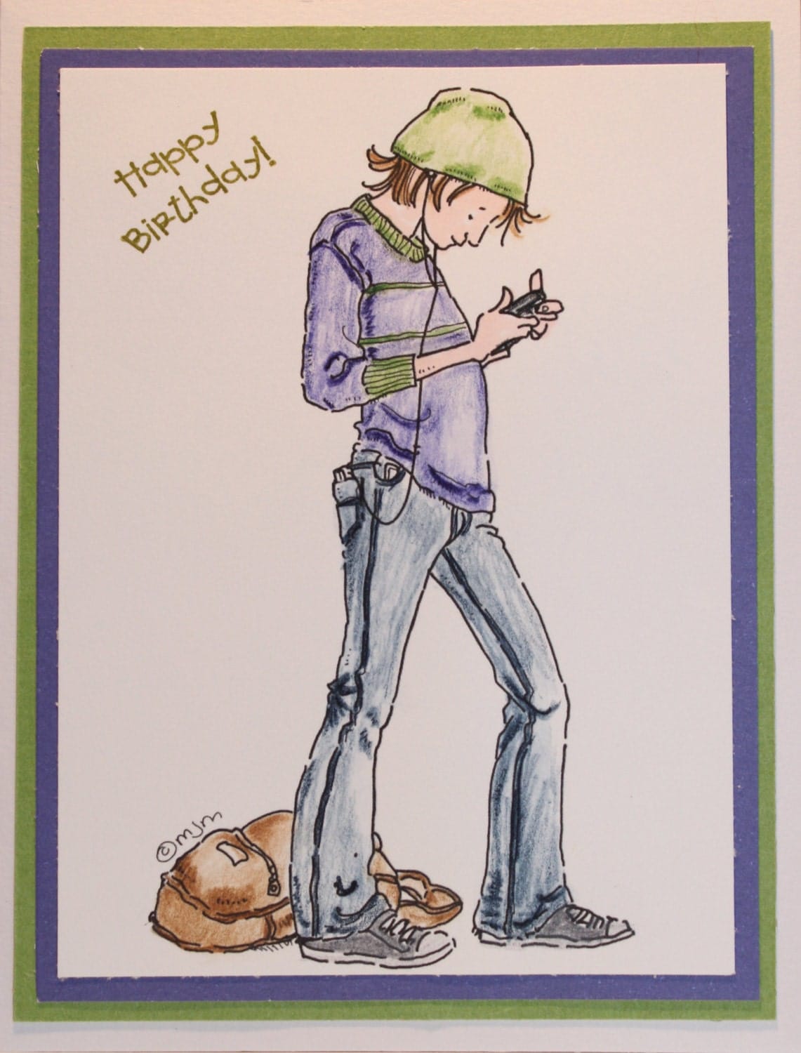 Teenager Birthday Card Teen Boy Music Phone Trendy By AnnieBCards   Il Fullxfull.633960901 Nsz2 