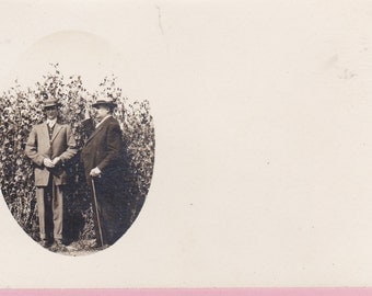 Ca 1908 "2 Men" Real Photo Postcard - 1496