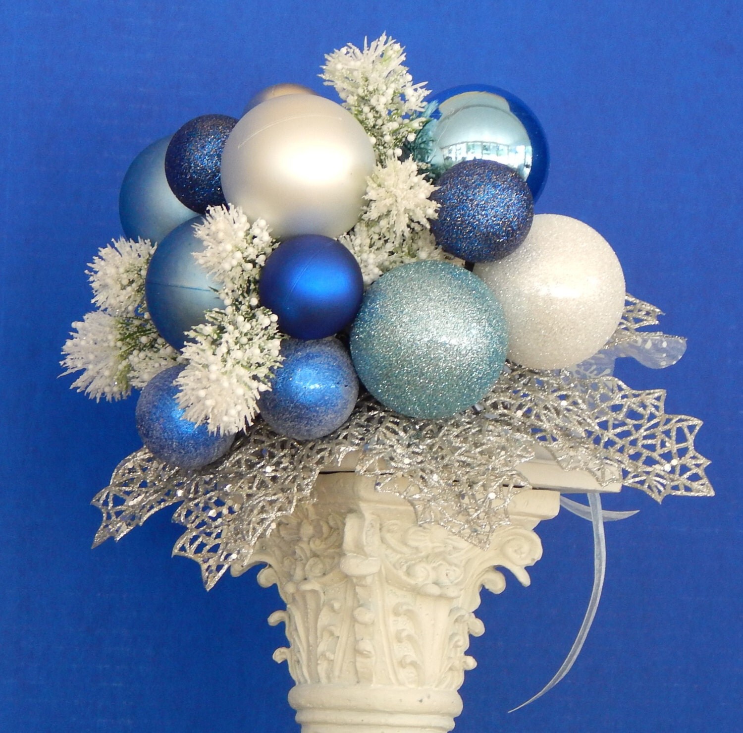 winter wedding bouquet christmas ornament blue and by 3mimis winter wedding bouquet christmas ornament blue and by 3mimis