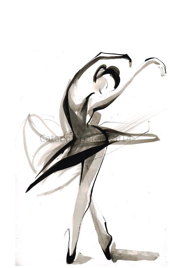 Items similar to Dance Drawing Series Ballet Print on Etsy