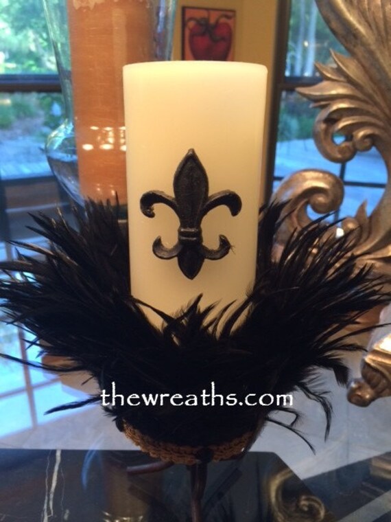 New Orleans Saints Candle Holder New Orleans Saints by thewreaths