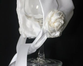 The Tara Baby hat, Christening bonnet, Baby Bonnet
