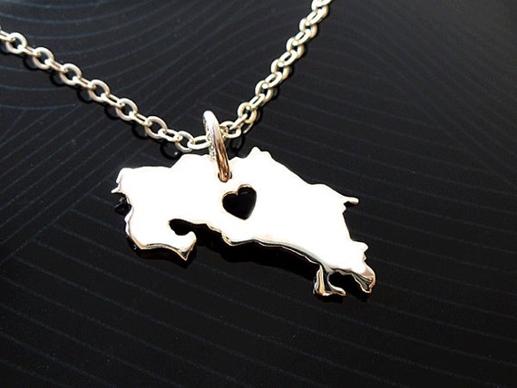 Costa Rica Necklace Sterling Silver Necklace Costa Rica