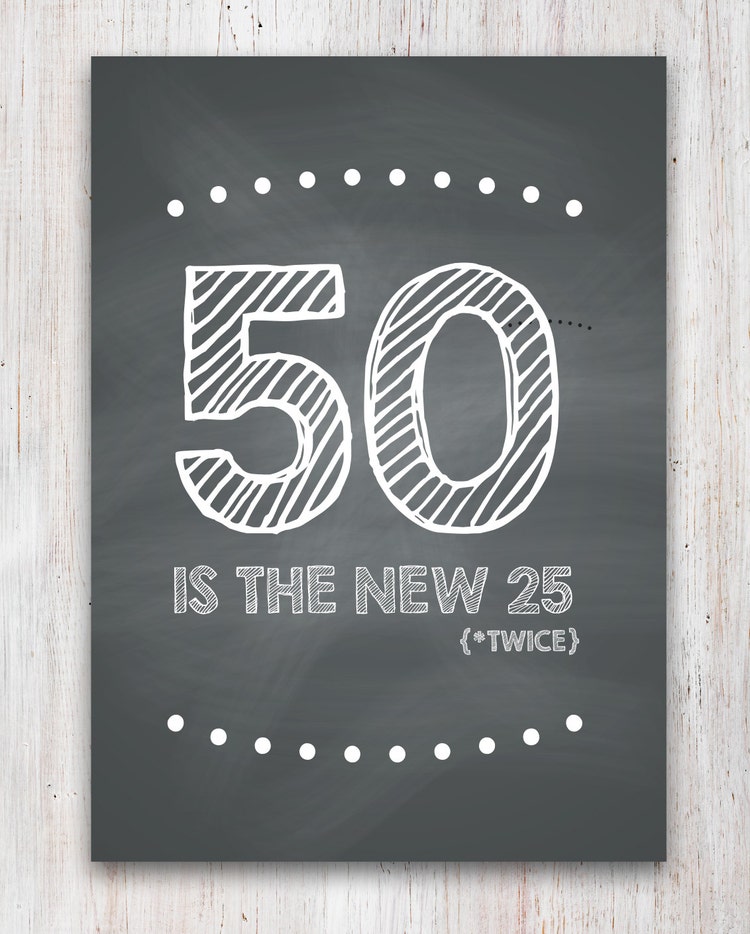 Funny 50th Birthday Card Printable by CleverPrintables on Etsy