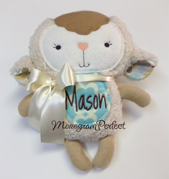 personalized lamb stuffed animal