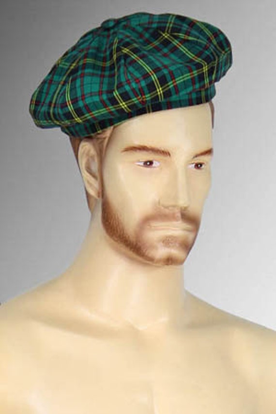 Medieval Traditional Scottish Tartan Hat CAP Costume Handmade