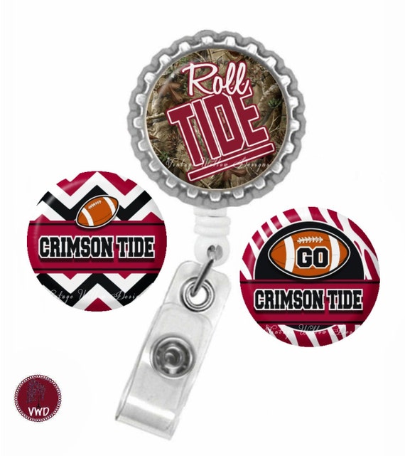 Alabama Crimson Roll Tide Retractable ID by 