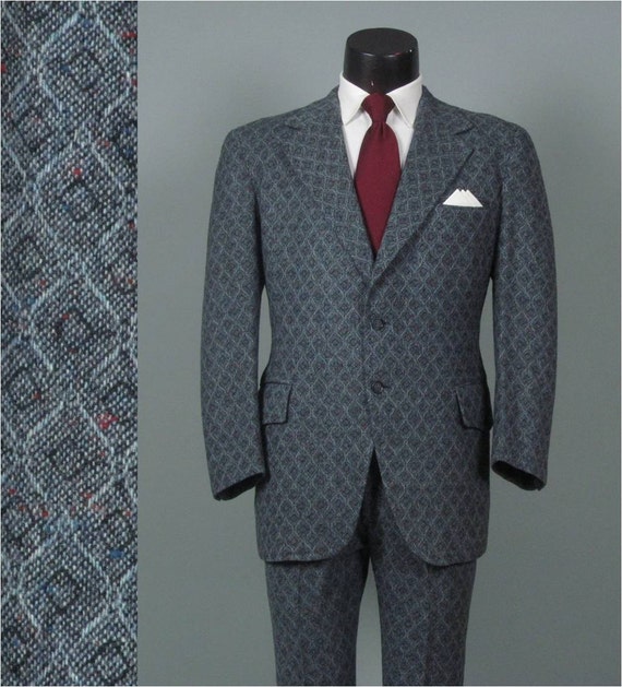 Men's Suits 1960S - 1960s Style Men's Clothing / 1960s blue sharkskin ... 1960s Mens Suits