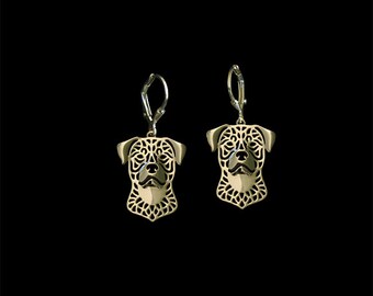 Rottweiler earrings - Gold