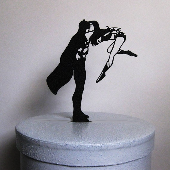 Wedding Cake Topper - Batman and Wonder Woman cake topper