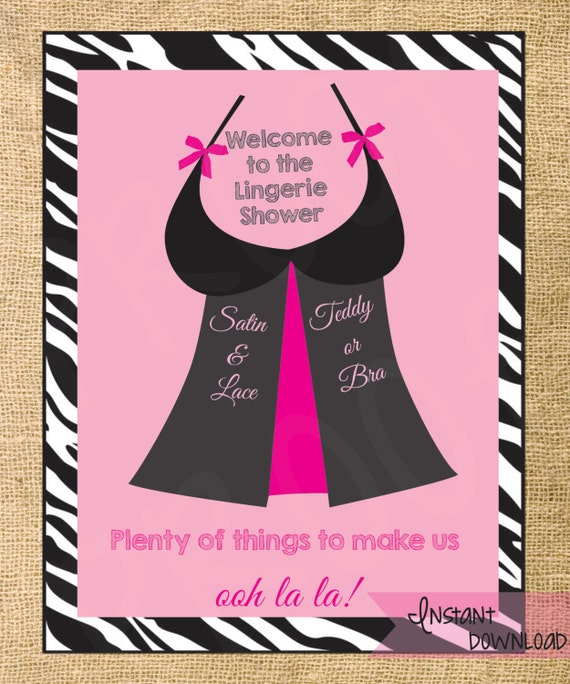 Bachelorette Party Sign- Lingerie Party Sign- Personal Party- Printable ...