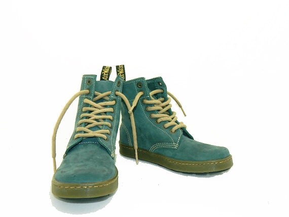 turquoise doc marten boots