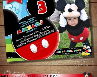 mickey mouse personalised invitations