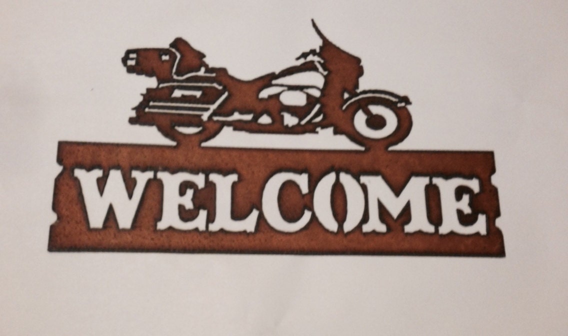 signs TheRusticBarnAZ by made davidson MOTORCYCLE rustic HARLEY of Welcome harley Sign  Rusty