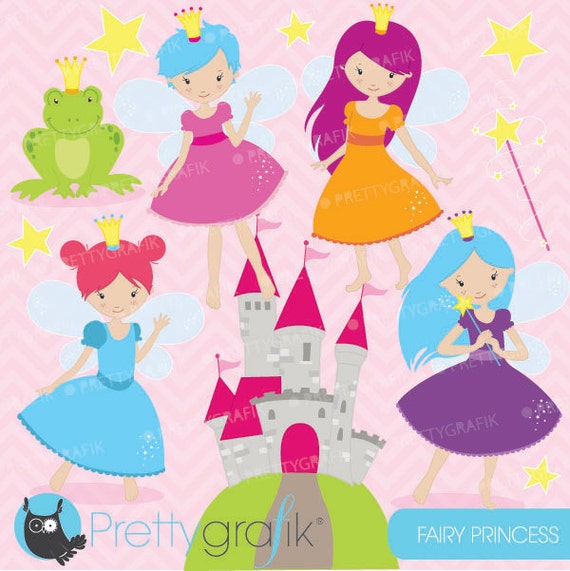 fairy princess clipart commercial use, vector graphics, digital clip art, digital images - CL595 Il_570xn