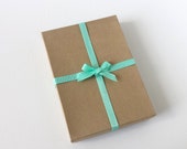 Kraft aqua gift box, large gift box,bridesmaid gift box, aqua box, turquoise gift box,teal gift box,box for jewelry,wedding favors,favors