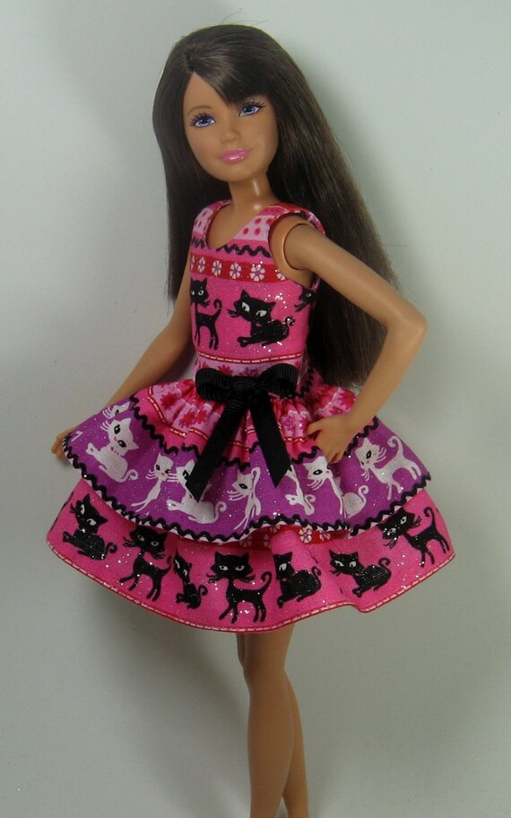 Skipper Doll Clothes Pink with Black and by OhSoChicDollClothes