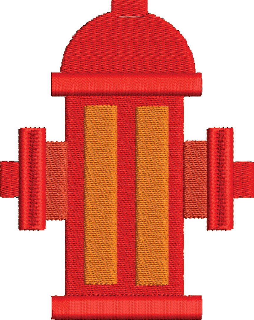 fire hydrant embroidery design