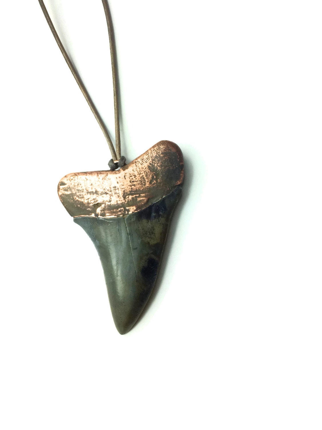 Sharks tooth pendant Electroformed copper shark by HAWKHOUSE