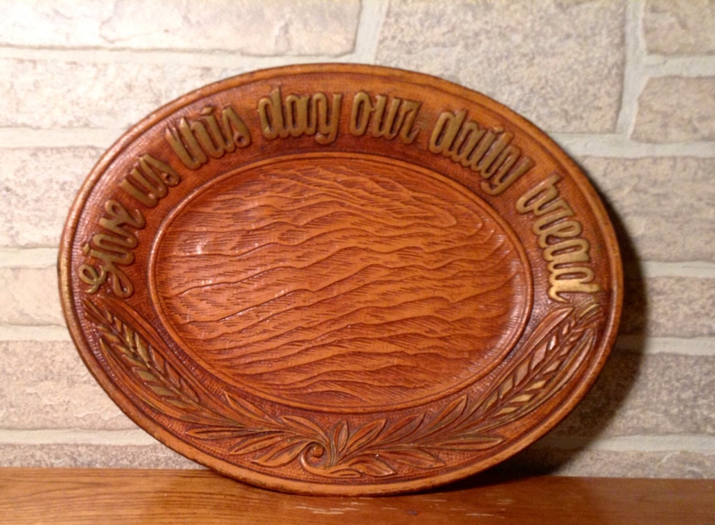 Vintage Bread Plate Give us this day our daily bread