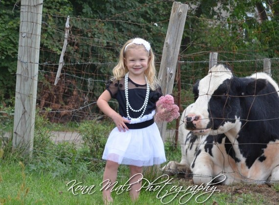 The Rose - Black/White, Lace, Tulle, Flower Girl Dress, girls dress, birthday dress, vintage dress, 1st birthday, toddler dress size 2T & 3T