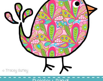 Clip Art Paisley Clip Art paisley clipart etsy preppy bird original art download clip printable graphic