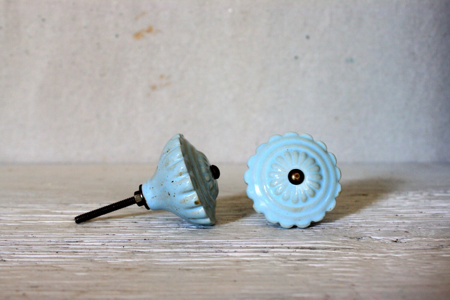 large ceramic knob // china drawer door pull handle