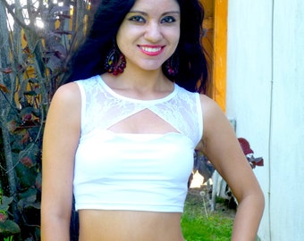 blusas ombligueras de encaje