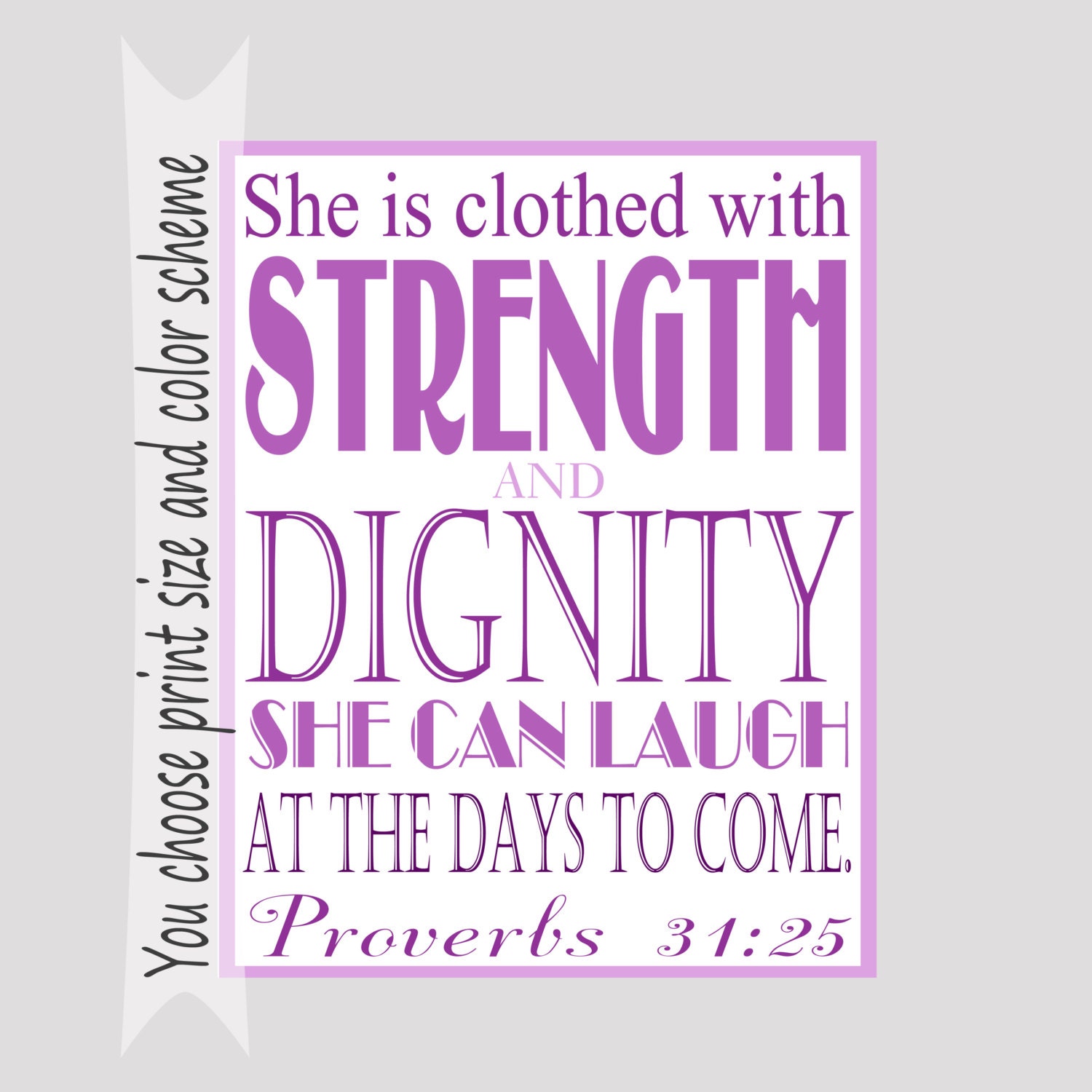 Bible Verse subway art prints Girls and womens subway art