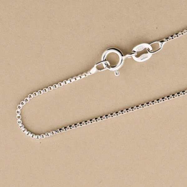 Box Chain 1mm Box Chain Sterling Silver Chain .925 Sterling