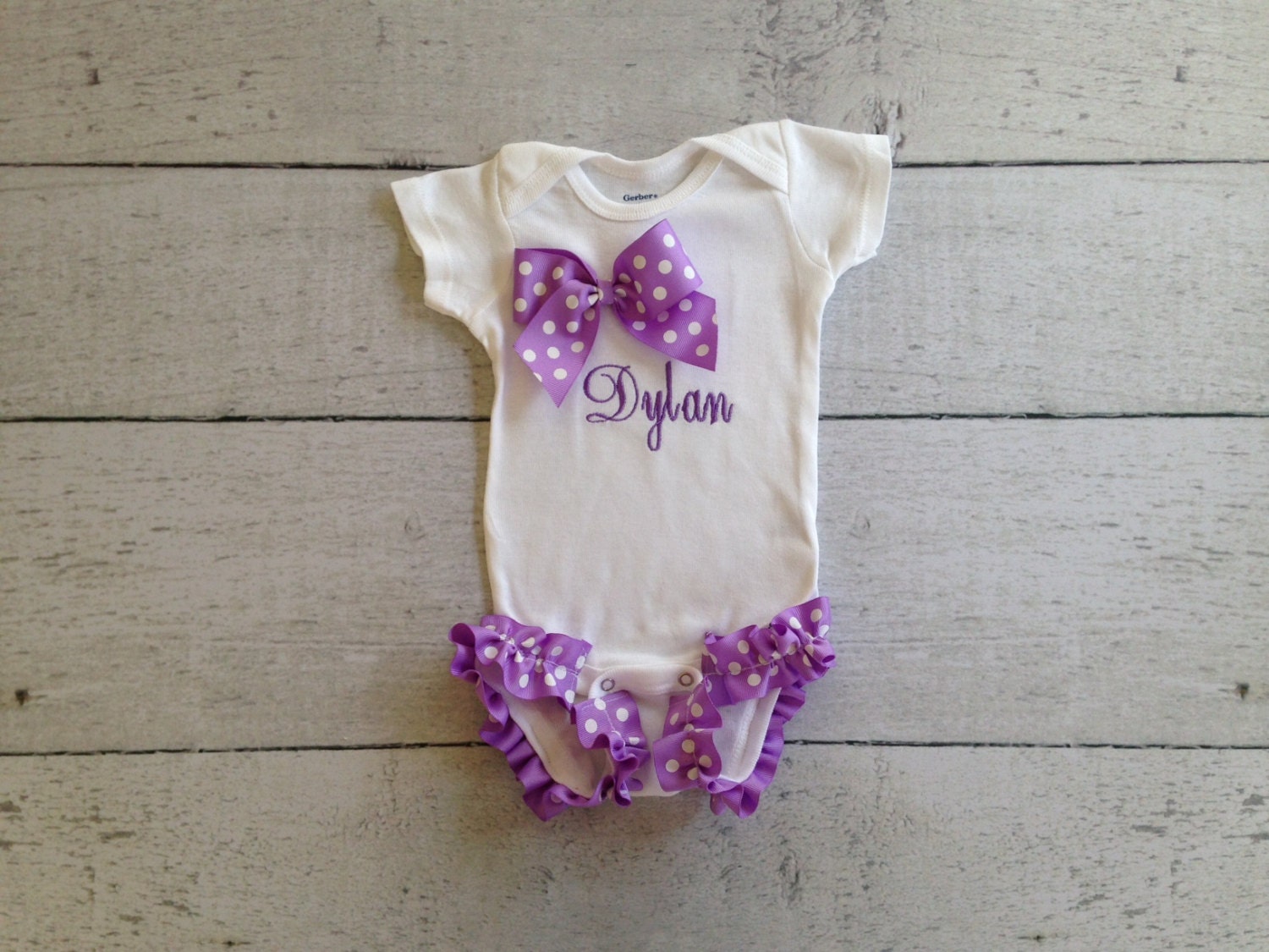 Personalized Baby Girl Onesie by PreciousBabyAttire on Etsy