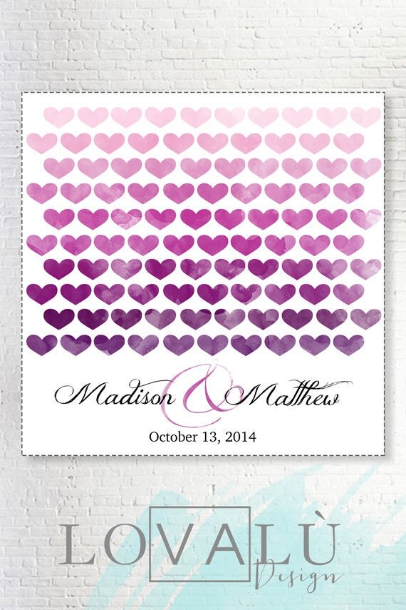 Items similar to Wedding Guestbook heart_Alternative guestbook_Home