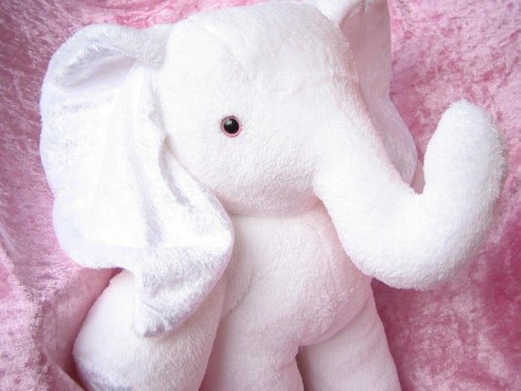 white elephant stuffed toy