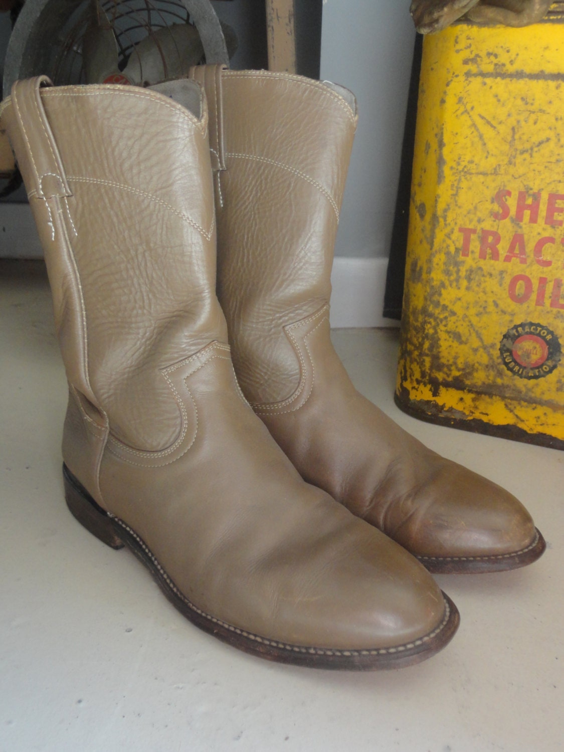 Vintage Cowtown short leather wide fit Western cowboy motorcycle Pecos