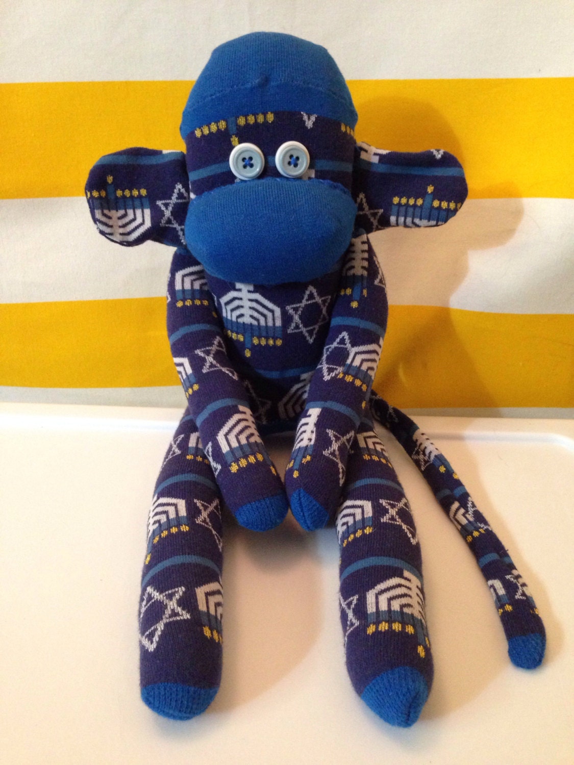 blue sock monkey