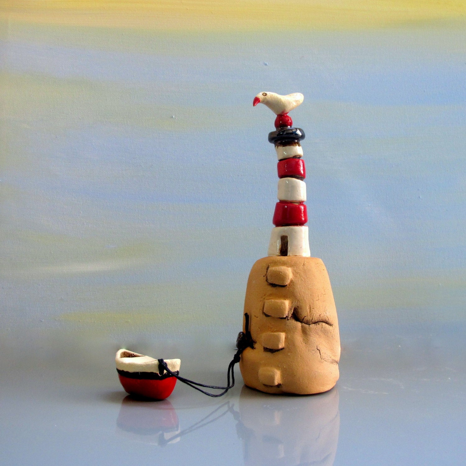 mini lighthouse figurines