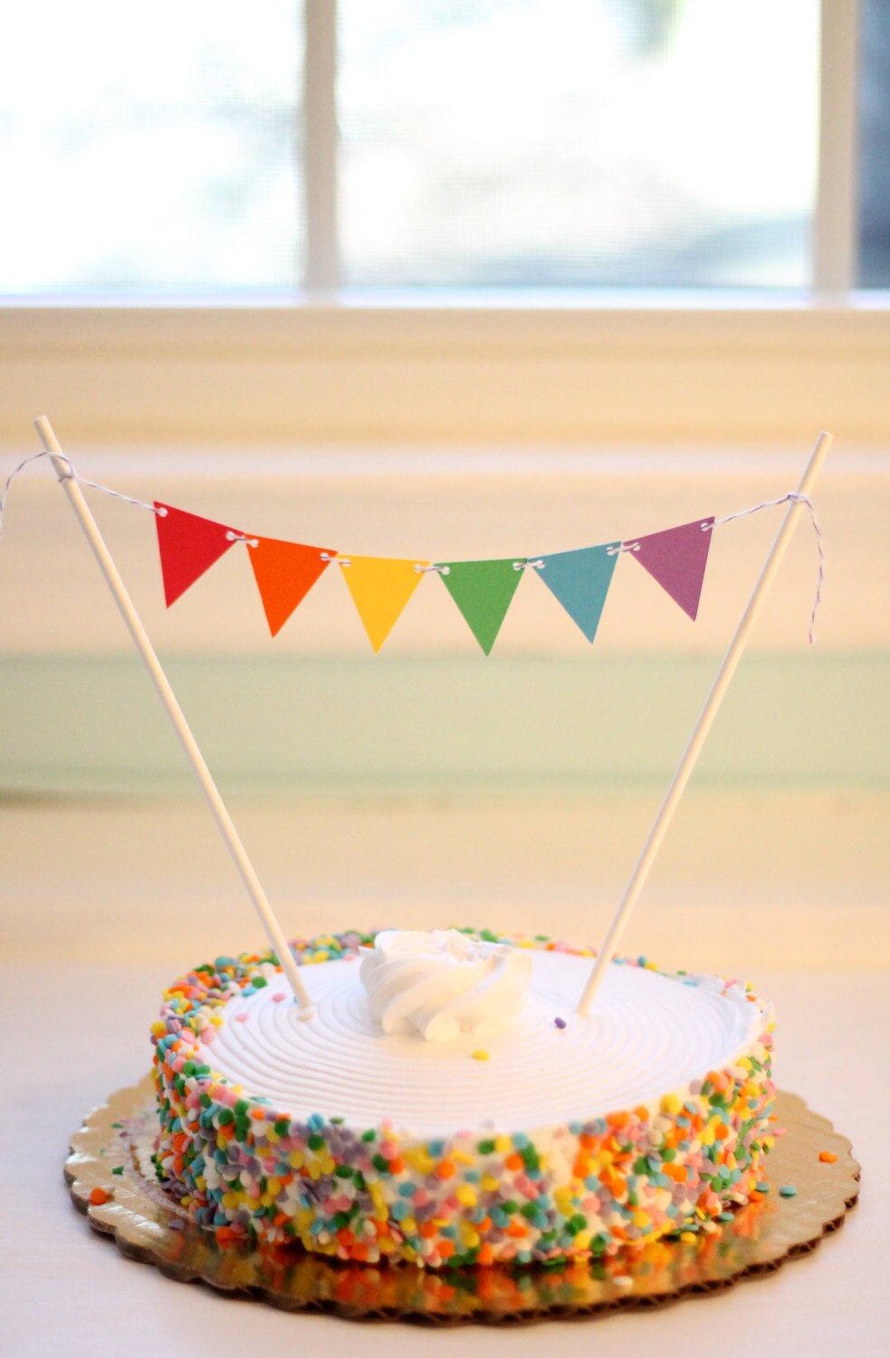 Download Rainbow Flag Cake Topper Banner