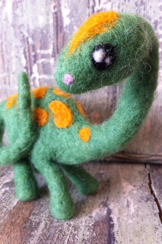 Dandy the Dinosaur Needle Felt Long Neck