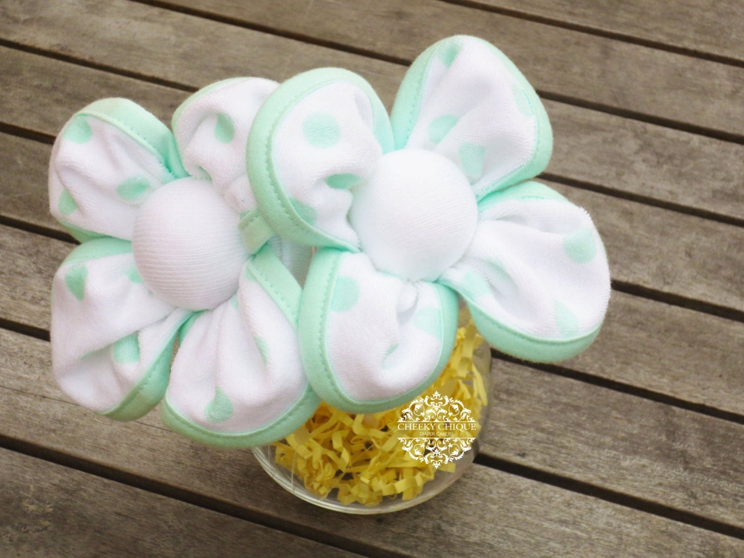 Items similar to Washcloth Flower, Baby Washcloth, No Scratch Mitten