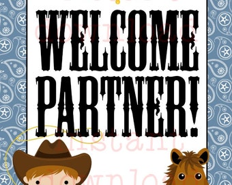 Popular items for cowboy welcome on Etsy