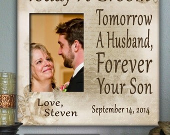 TOD/GR Parents Wedding Gift, Parents of the Groom, Father of the Groom, Mother of the Groom Gift, Thank You Gift, Personalized Picture Frame