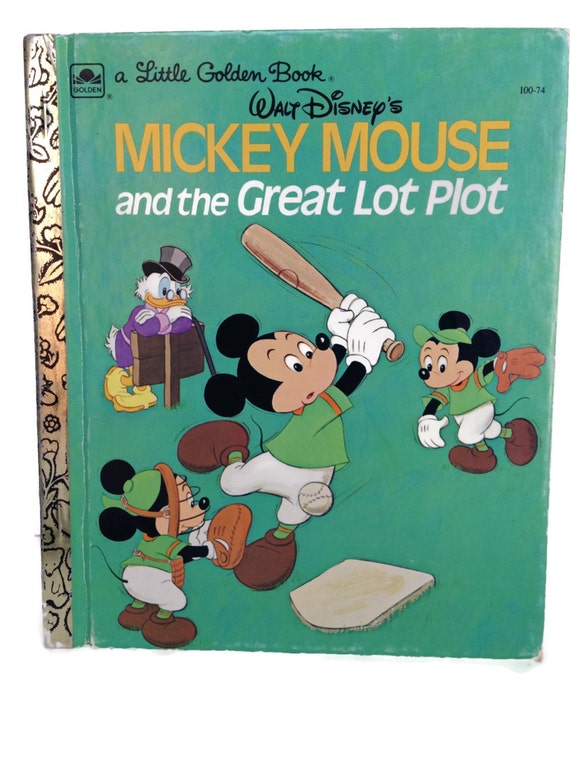 Vintage Little Golden Book Mickey Mouse and The Great Lot Plot