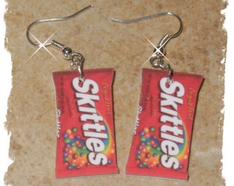 Skittles Candy Dangle Earrings