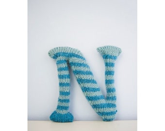 Knitted Letter N Knitting Pattern (803497)